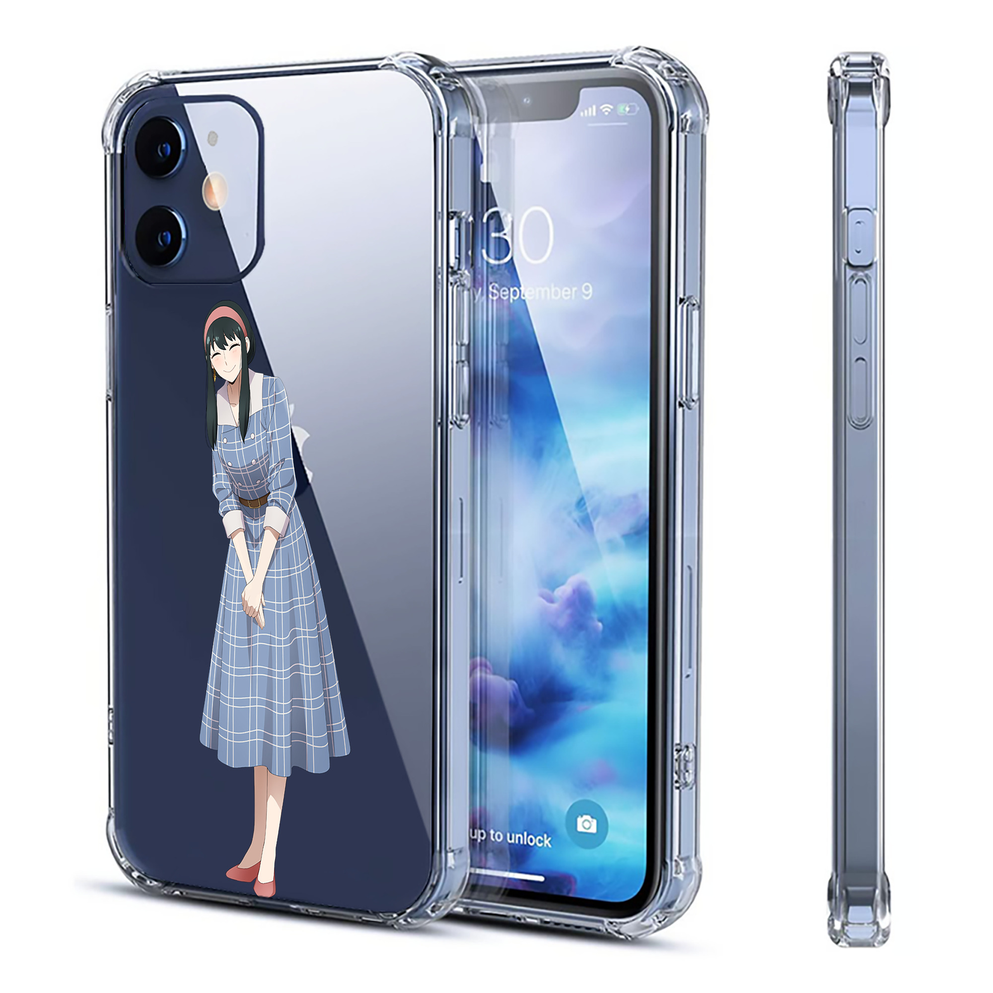 （画像用） SPY×FAMILY间谍家家酒 【iPhone 12シリーズ対応】透明スマホケース（クリアソフトケース）